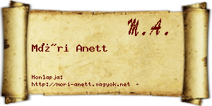 Móri Anett névjegykártya
